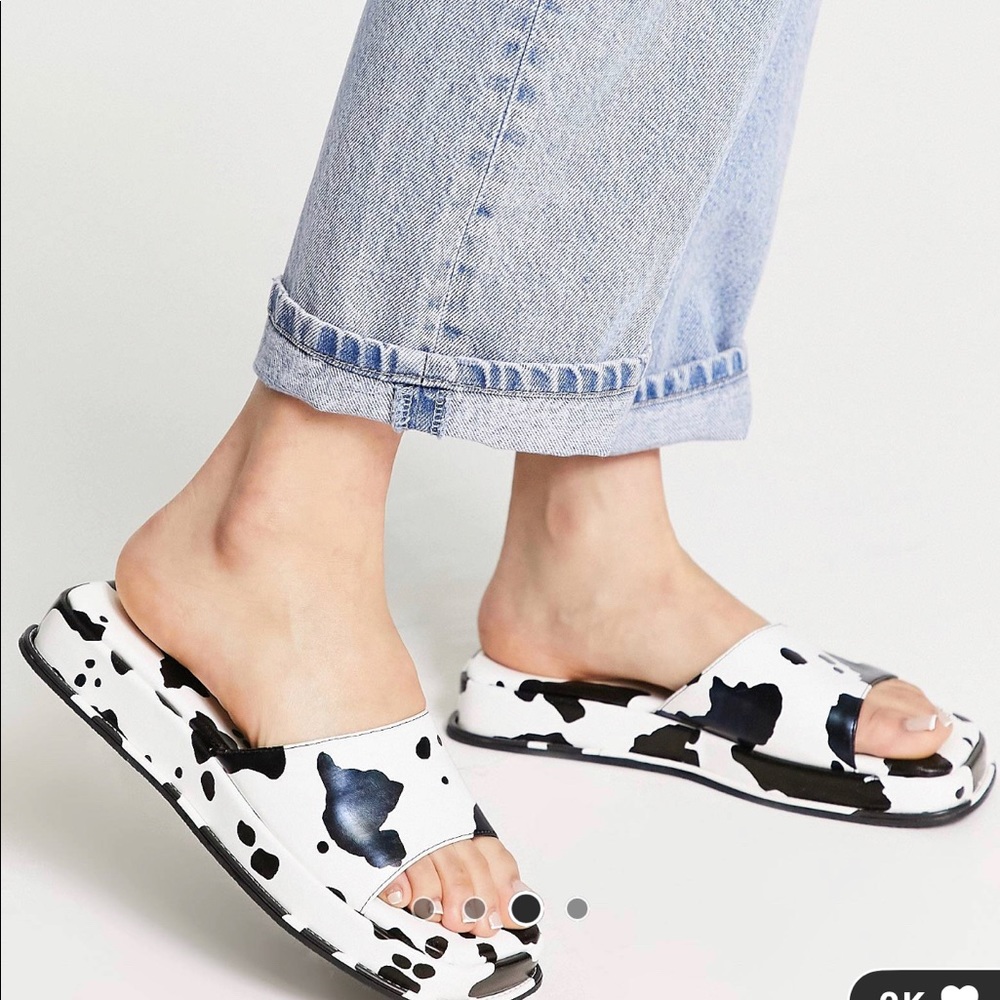 Daisy Street ASOS Cow Print Square toe Sandals ๐ - Picture 5 of 6